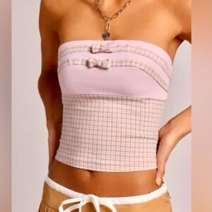 NWOT UO Kimchi Blue Alicia Bow Detail Tube Top